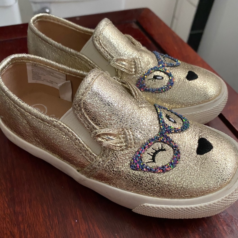 Gold sneakers